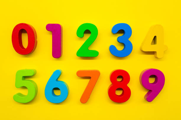 istock Colorful numbers on yellow background 1222175363