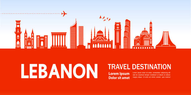 Lebanon travel destination grand vector illustration. Lebanon travel destination grand vector illustration. beirut illustrations stock illustrations