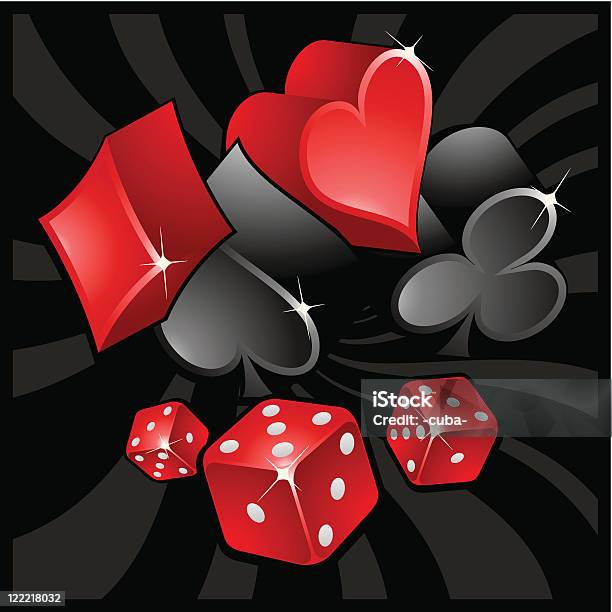 Gambling Composition Stock Illustration - Download Image Now - Ace, Angle, Black Color