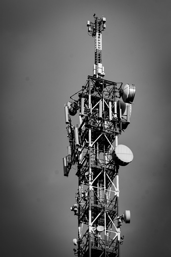 old telecommunication antenna of TELECOM in Terni