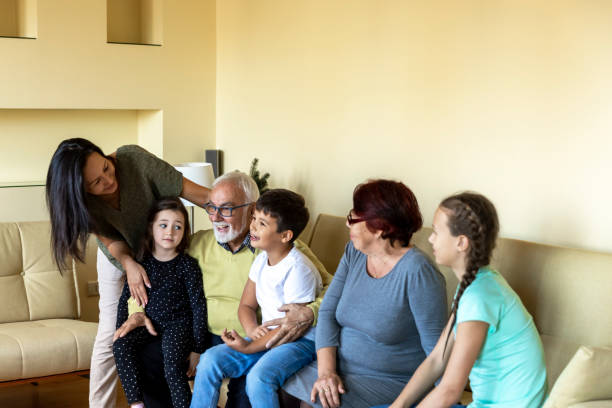 istock Multi-Generation Family is Relaxing Together at Home. 1222185990