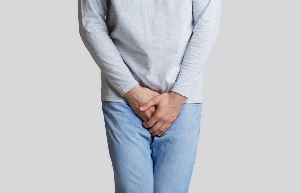istock Male problems concept. Prostate pain at man 1222187370