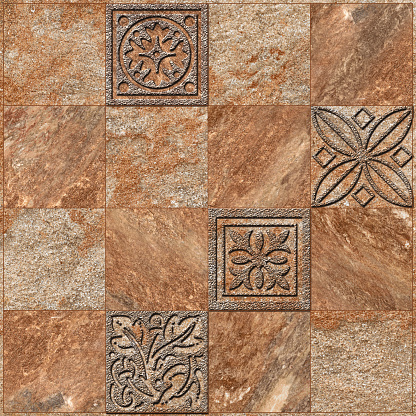 marble decorated background tiles metal style, mosaic, metal stone background for wall and floor