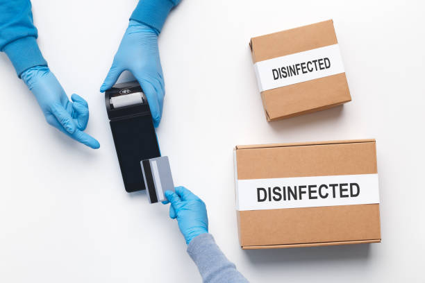 istock Delivery service under quarantine, disease outbreak, coronavirus covid-19 1222188201