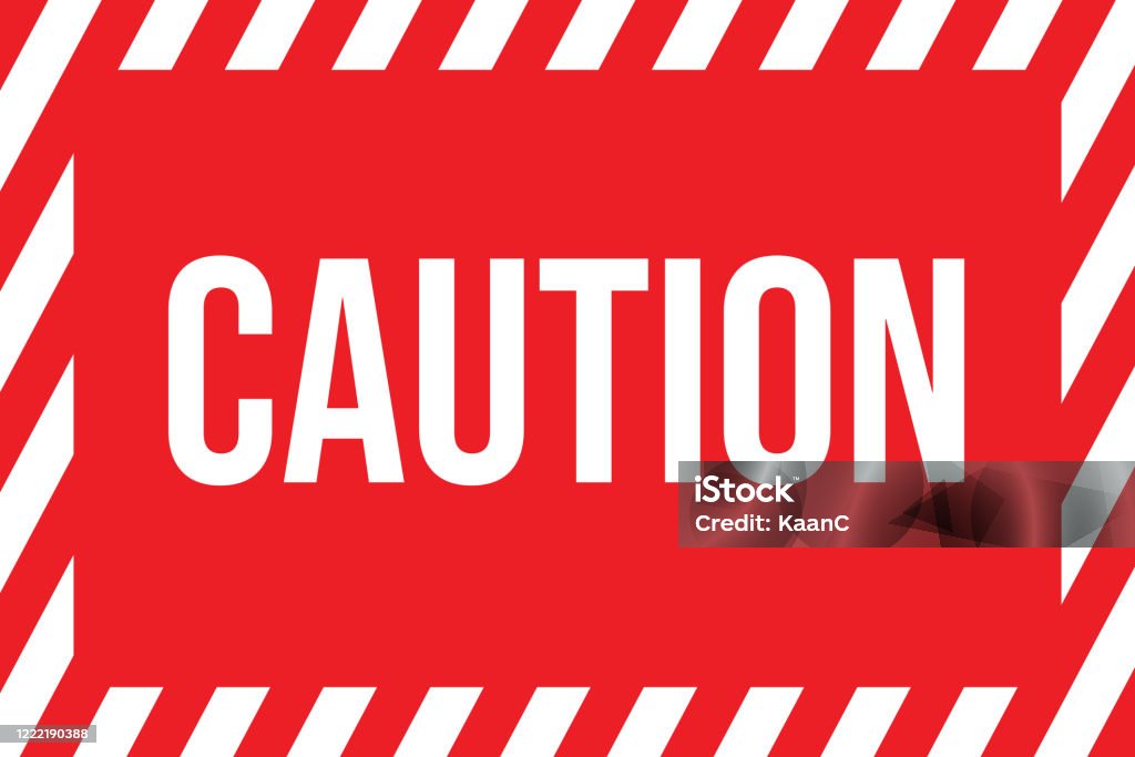 Warning Sign Vector Red Warning In A Red Sign Vector Illustration Stock Illustration - Download ...