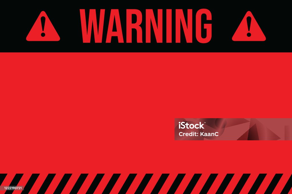 Red Warning Sign Stock Warning In A Red Sign Vector Illustration Stock Illustration - Download ...