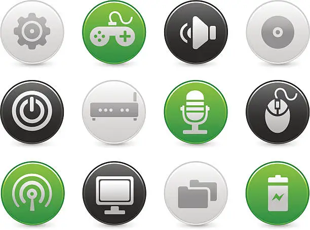 Vector illustration of Computer icons