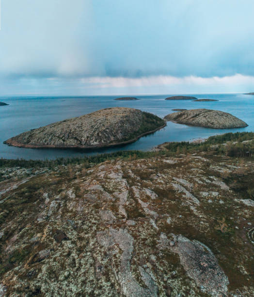 istock Islands in White sea in Russia 1222193978