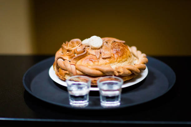 istock Traditional polish wedding bread detail 1222194340
