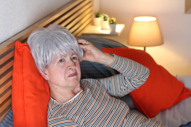 istock Senior woman with mental problems 1222194750