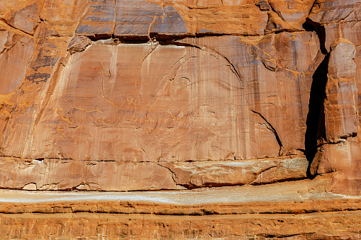Abstract detail of a grand canyon rock wall in brown,Navajo Point morning,Arizona, USA,Nikon D3x
