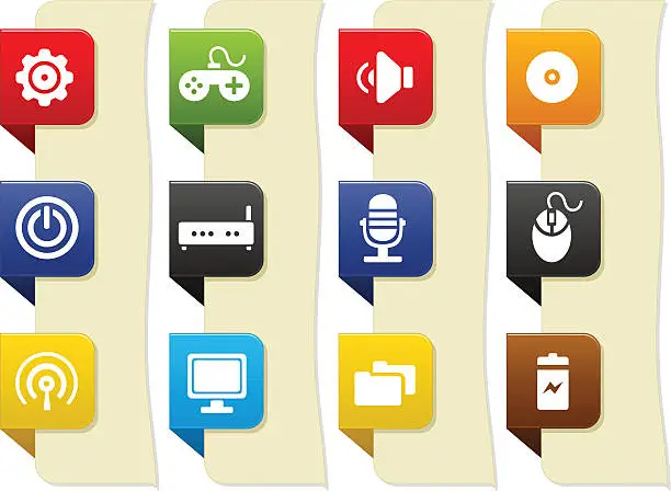 Vector illustration of Computer icons