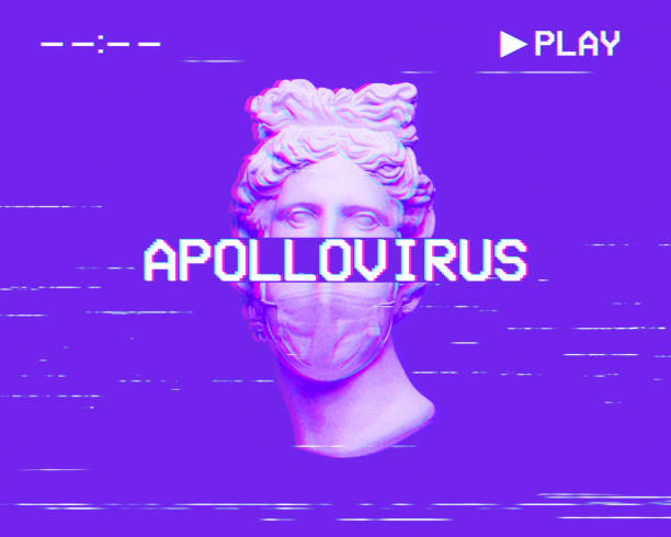 istock Creative concept.  Apollo statue In Medical Mask 1222202799
