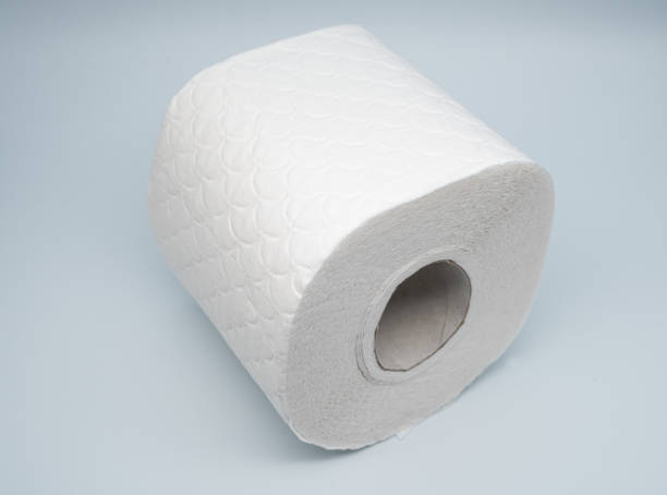istock Toilet paper roll on white background 1222205974