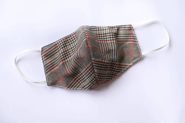 istock Fabric face mask scotch pattern DIY make protection PM2.5 pollution and  virus disease outbreak 1222212552