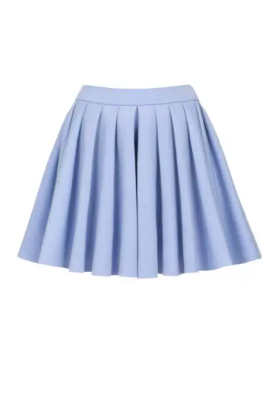 Photo of Blue skirt for girl. Isolated on a white background.