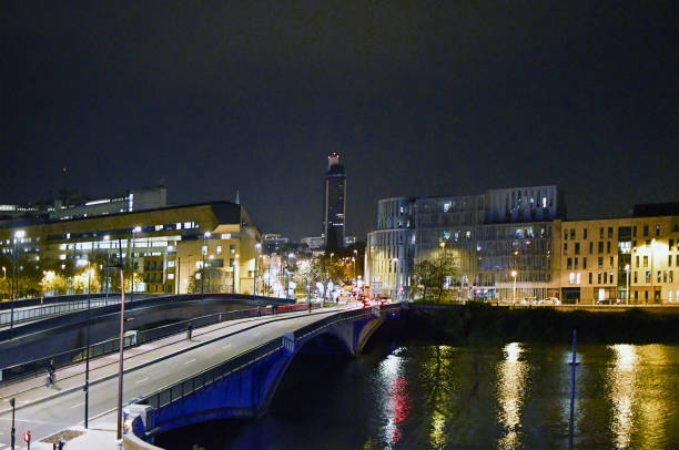 istock Bridge by night at Nantes 1222216914