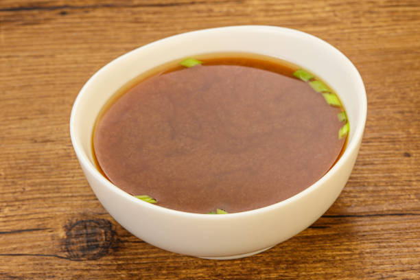 istock Japanese tradtitional Miso soup with tofu 1222219986