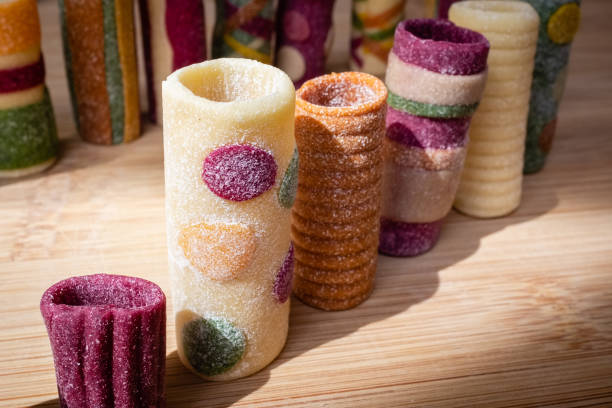 istock Coloured homemade fresh pasta 1222220453