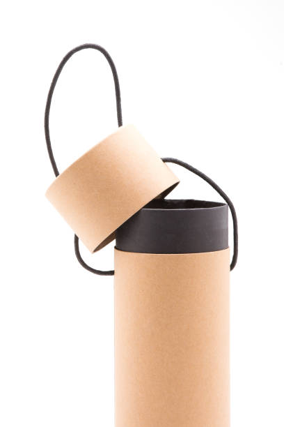 istock Cylindrical paper box on a white background 1222220505