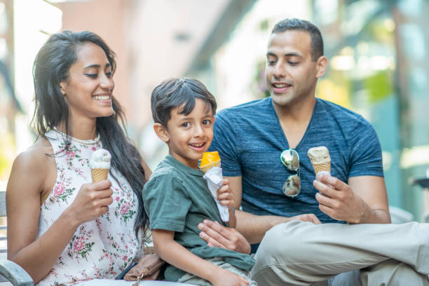istock Family eating ice cream together 1222223412