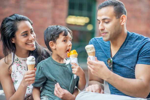 istock Family eating ice cream together 1222223422