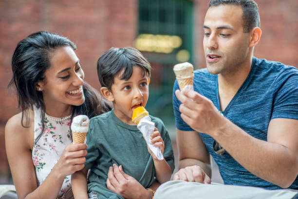 istock Family eating ice cream together 1222223425