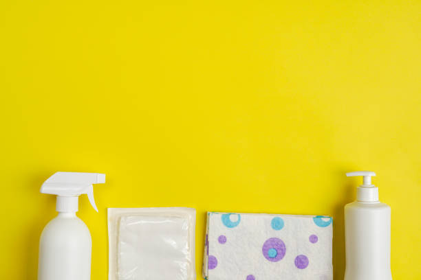 istock Top view of baby care kit 1222226285