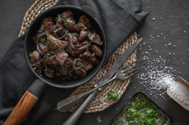 istock Sauteed chicken liver with onions 1222227439