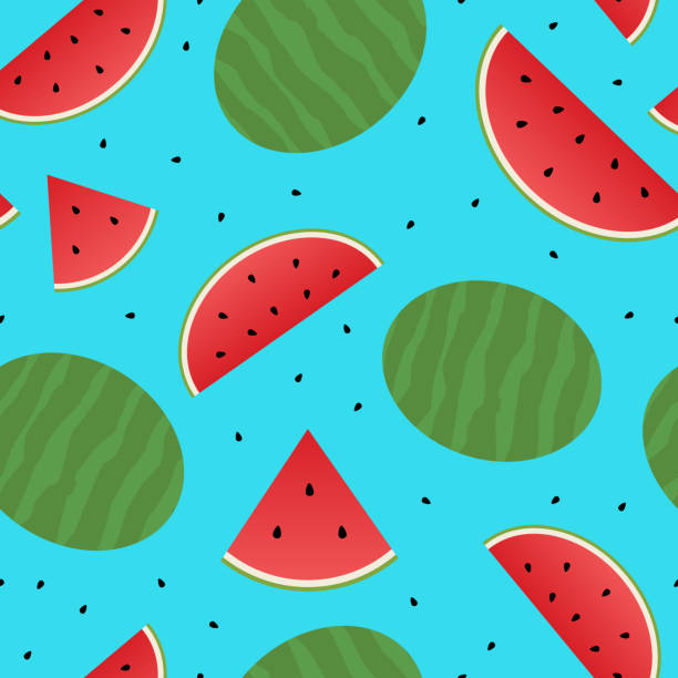 Watermelon seamless pattern illustration vector art vector art illustration