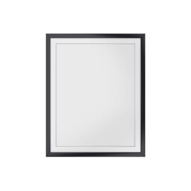 istock Photo frame mockup template on isolated white background, 3d illustration 1222228978