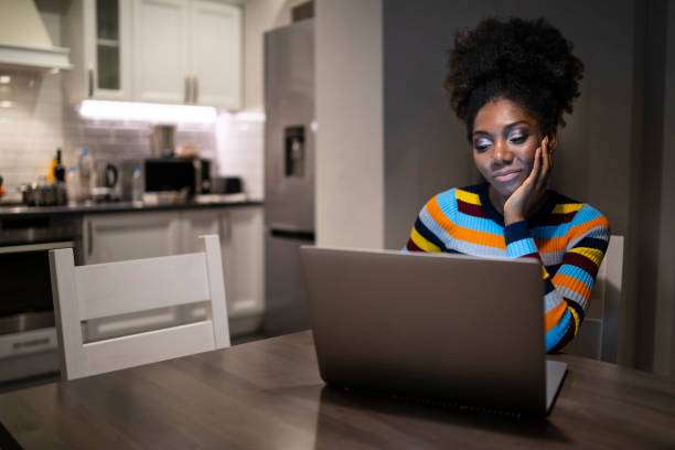 istock African ethnicity woman working from home 1222229095