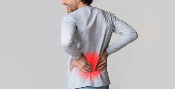 istock Pain in back and kidneys of man 1222230107