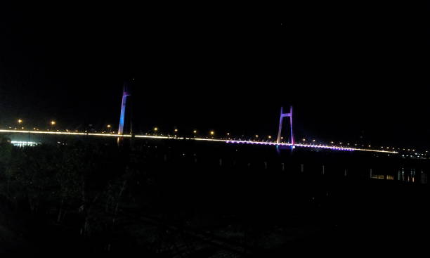 istock Naini Bridge at night. Prayagraj( Allahabad)Uttar Pradesh,India. 1222232183
