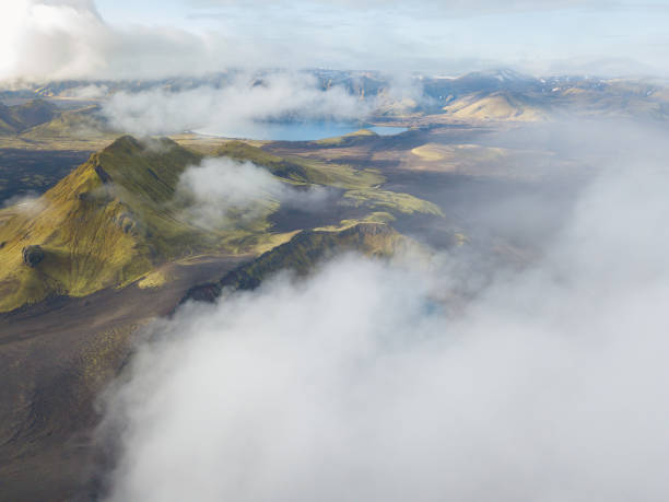 istock Flying above the volcanic land-Iceland 1222232218