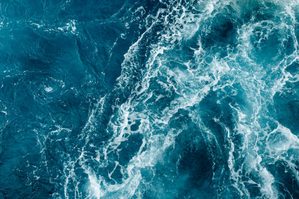 wave formation of the adriatic sea - panorama picture imagens e fotografias de stock