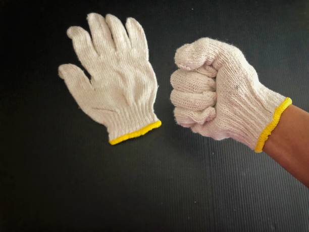 istock Cotton gloves put on background 1222234338