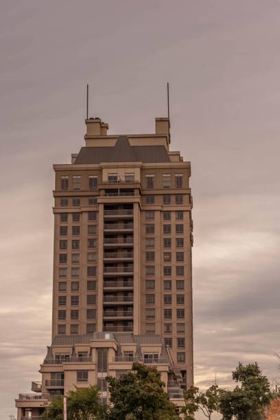 istock An apartment building at twilight. 1222234404