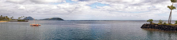 istock Panoramic view of a Beach in Hawaii 1222234619