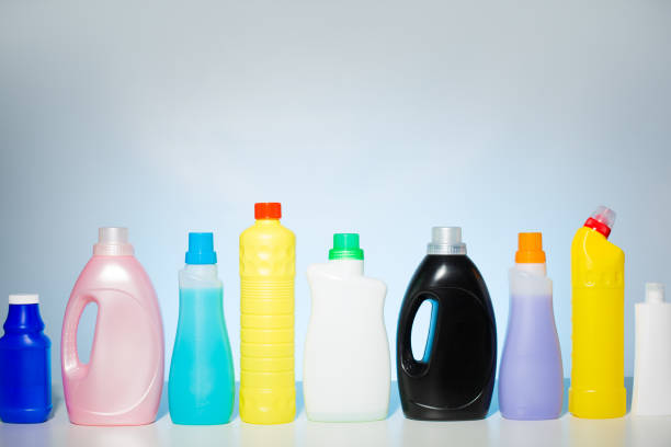 istock Colorful soap and detergent bottles 1222237801