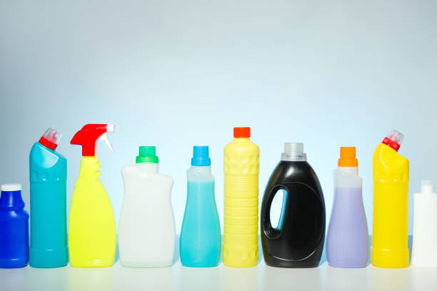 istock Colorful soap and detergent bottles 1222238358
