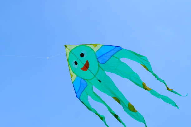 istock Children's toy. Children fly a flying kite. 1222238602