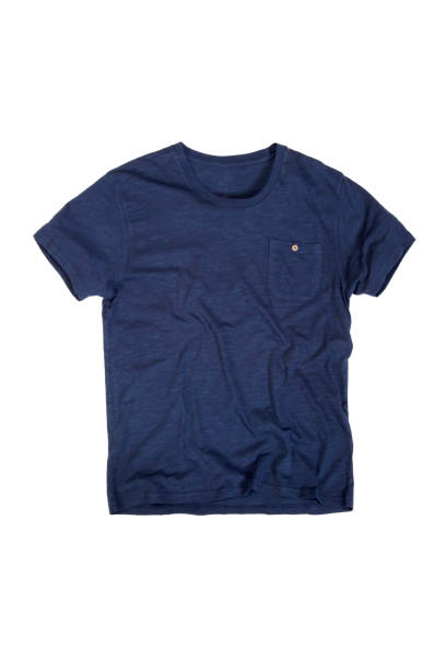 istock Men's blue t-shirt isolated on white background. 1222243132