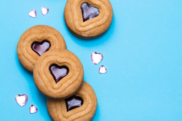 istock cookies with hearts on blue background 1222252349
