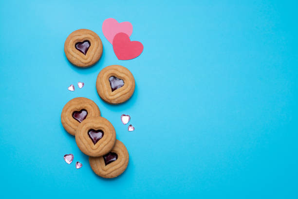 istock cookies with hearts on blue background 1222252351