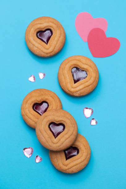 istock cookies with hearts on blue background 1222252364