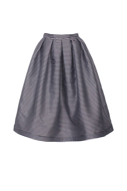 istock Beautiful striped midi skirt isolated on white background 1222252830