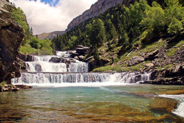 istock Soaso waterfall (also known as Soaso Steps), a beautiful natural landscape in the Ordesa Valley. 1222253120