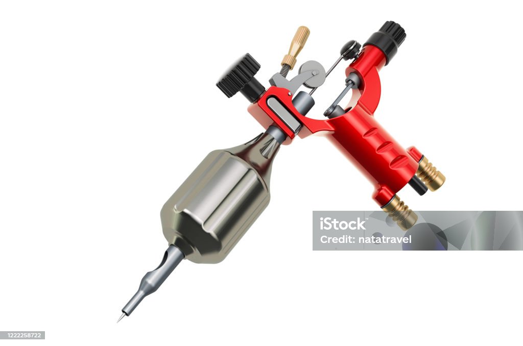 Tattoo Machine 3d Rendering Isolated On White Background Stock Photo -  Download Image Now - iStock