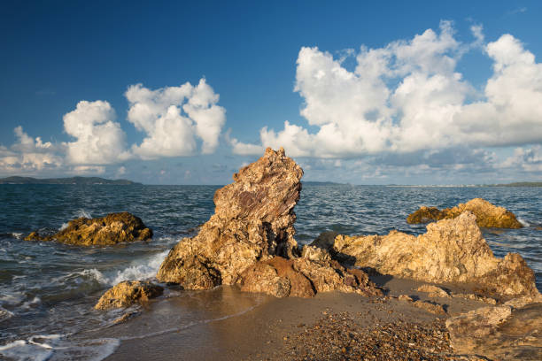 istock Seascape with natural stone arch, Rayong 1222259125